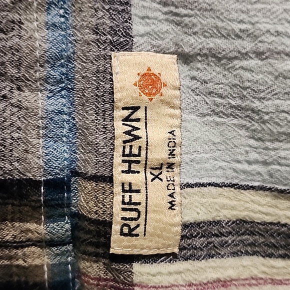 🔴 🔚🔜 SALE Ruff Hewn Lightwieght Plaid Button Down Longsleeve Shirt - Picture 6 of 10